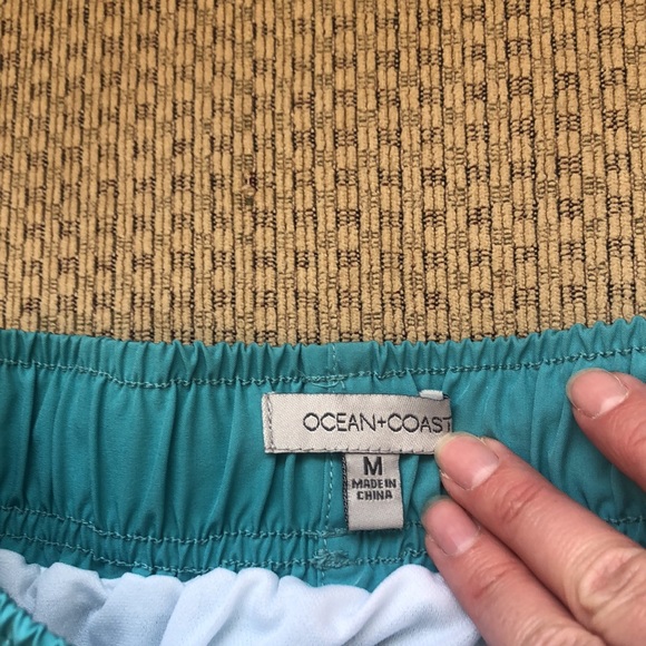 Ocean Coast girls shorts with pockets on sides, white liner, teal color, size M - Picture 2 of 8